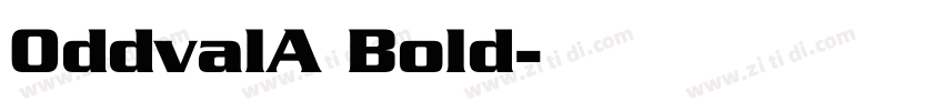 OddvalA Bold字体转换